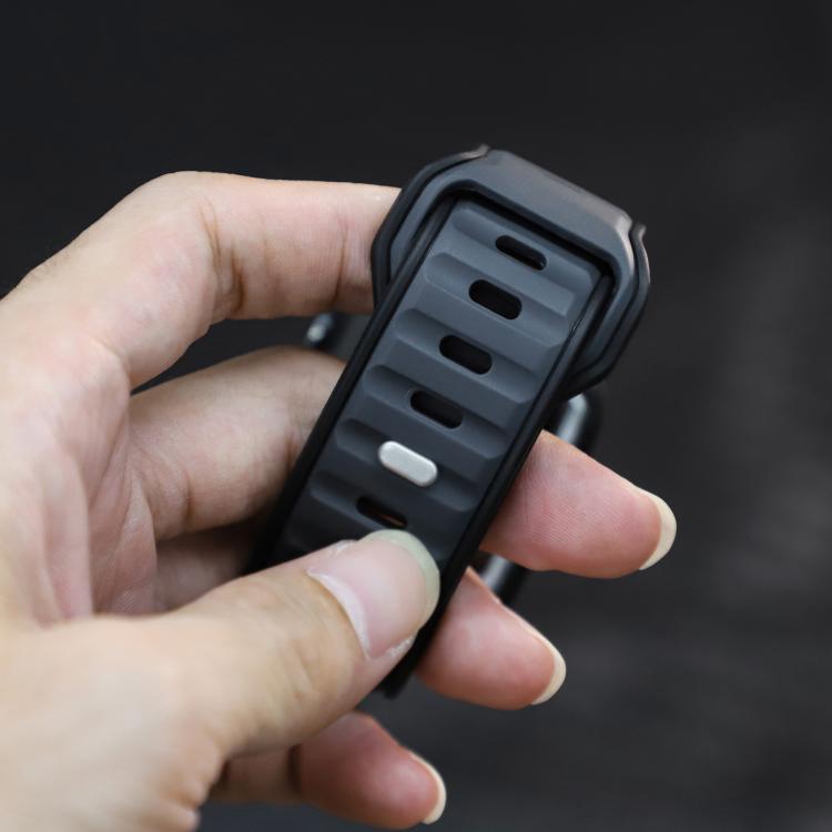 For Apple Watch 42mm / 41mm / 40mm / 38mm Norman Buckle Two-color Silicone Watch Band(Midnight Black) by bashfashion