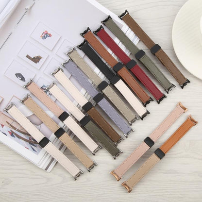 For Xiaomi Smart Band 9 / 8 Folding Magnetic Buckle Microfiber Leather Watch Band(Caramel Macchiato) by bashfashion