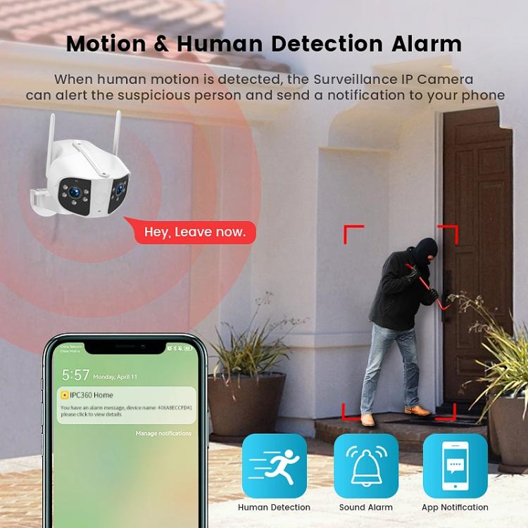 K13 1080P HD Binocular Night Vision Wide Angle Camera(White) by bashfashion