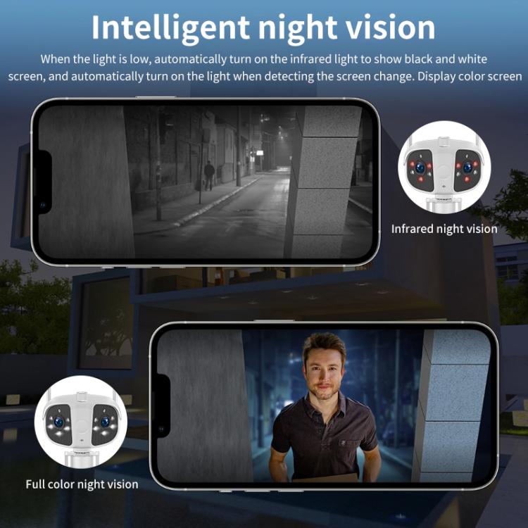 K13 1080P HD Binocular Night Vision Wide Angle Camera(White) by bashfashion