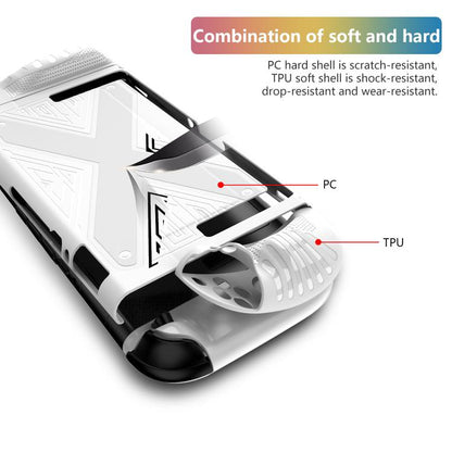 For Nintendo Switch 2 Detachable X-pattern Protective Case with Holder(White) by bashfashion