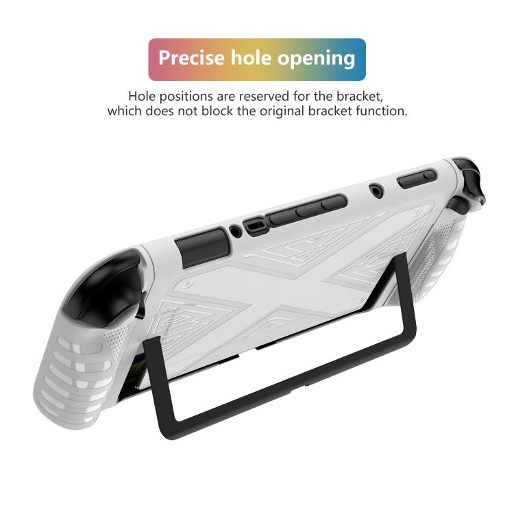 For Nintendo Switch 2 Detachable X-pattern Protective Case with Holder(White) by bashfashion