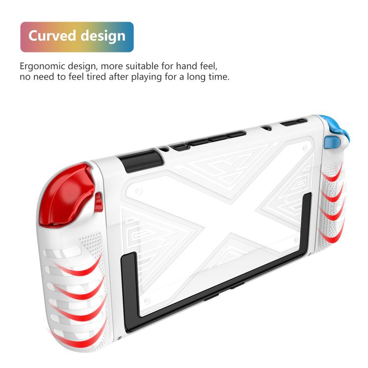 For Nintendo Switch 2 Detachable X-pattern Protective Case with Holder(White) by bashfashion