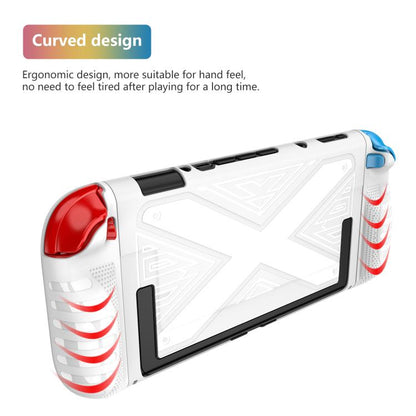 For Nintendo Switch 2 Detachable X-pattern Protective Case with Holder(White) by bashfashion