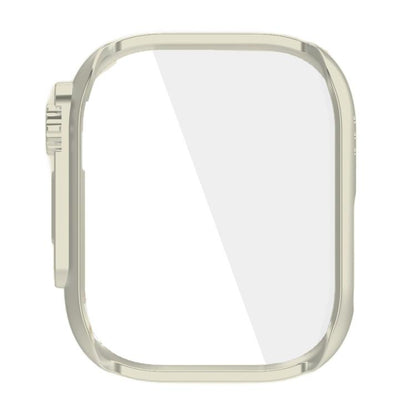 For Redmi Watch 5 Lite Change to Ultra Tempered Film Integrated PC Watch Protective Case(Ivory White) by bashfashion