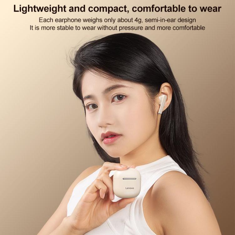 Original Lenovo TC3301 Wireless Bluetooth 5.3 Earphones(White) by Lenovo