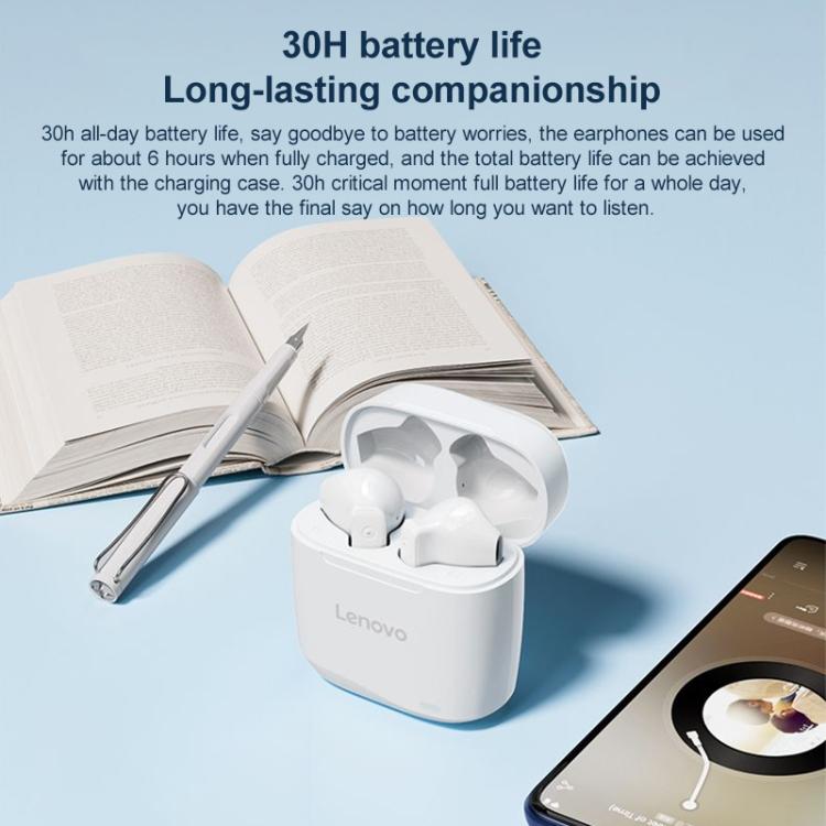 Original Lenovo TC3302 Wireless Bluetooth 5.3 Earphones(White) by Lenovo