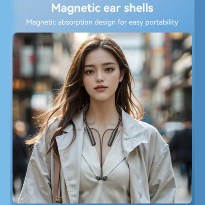 Yesido YSP22 Digital Display Magnetic Neckband Bluetooth Earphone(Black) by Yesido