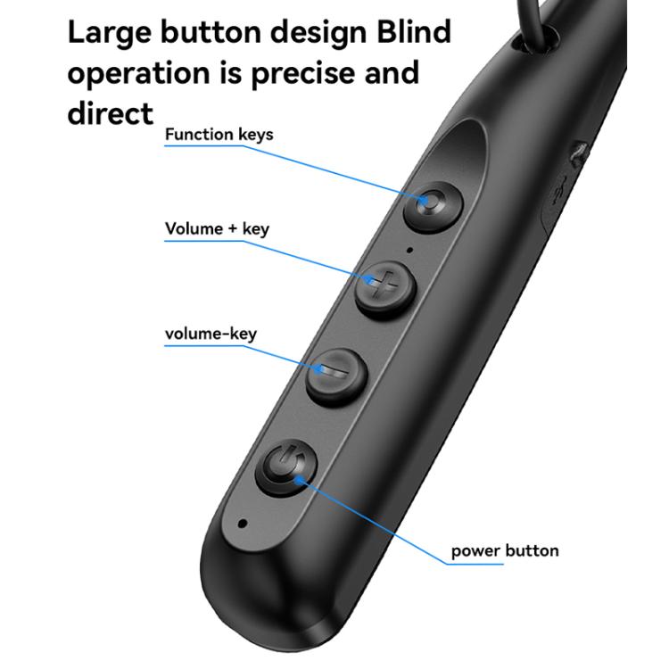 Yesido YSP22 Digital Display Magnetic Neckband Bluetooth Earphone(Black) by Yesido