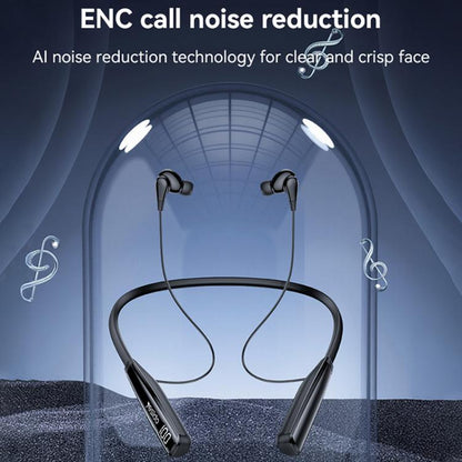 Yesido YSP22 Digital Display Magnetic Neckband Bluetooth Earphone(Black) by Yesido