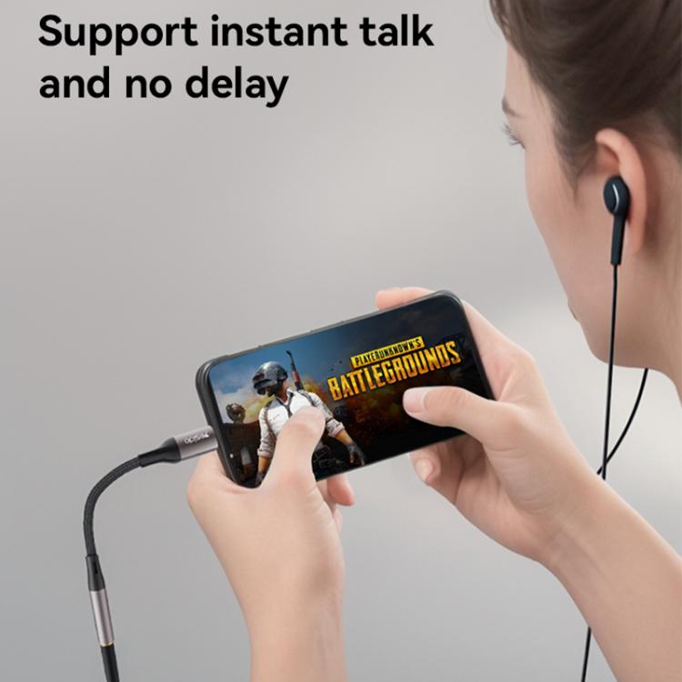 Yesido YAU45 8 Pin to 3.5mm Aluminum Alloy Audio Adapter(Gold) by Yesido