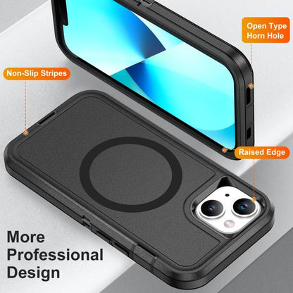 For iPhone 13 / 14 Life Waterproof Rugged MagSafe Magnetic Phone Case(Black) by bashfashion