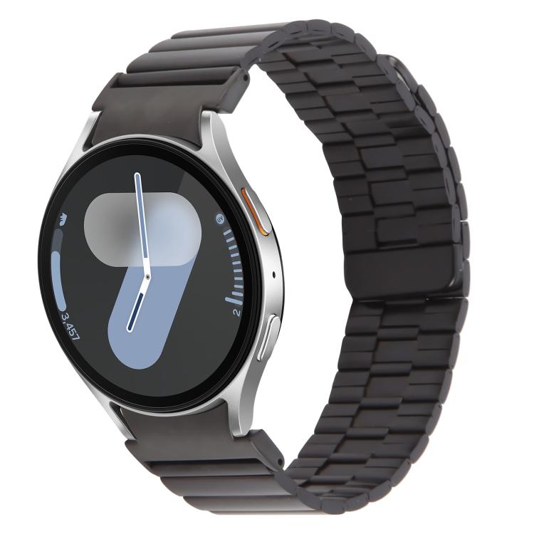 For Samsung Galaxy Watch 7 / 6 / 5 / 4 Bamboo Magnetic Quick Release Metal Watch Band(Black) by bashfashion
