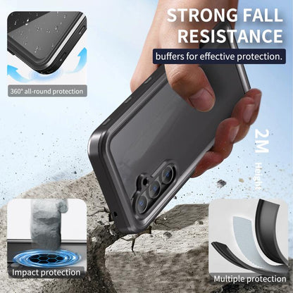 For Samsung Galaxy A55 5G RedPepper 360 Full Body Rugged IP68 Waterproof Phone Case(Black) by RedPepper