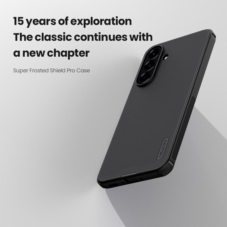 For Samsung Galaxy A56 5G NILLKIN Super Frosted Shield Pro PC + TPU Phone Case(Black) by NILLKIN