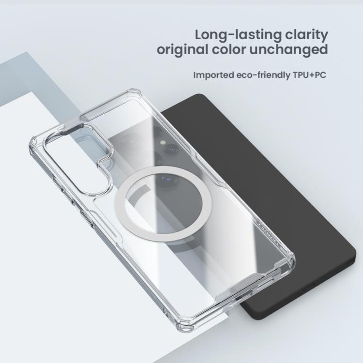 For Samsung Galaxy S25 Ultra 5G NILLKIN Ultra Clear Magsafe PC + TPU Phone Case(Transparent) by NILLKIN
