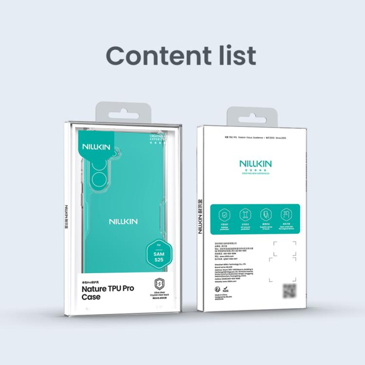 For Samsung Galaxy S25 5G NILLKIN PC + TPU Phone Case(Transparent) by NILLKIN