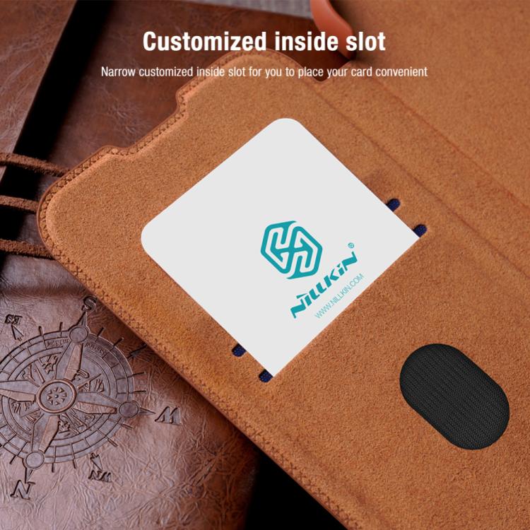 For Samsung Galaxy S25 Ultra 5G NILLKIN QIN Series Pro Sliding Camera Cover Design Leather Phone Case(Black) by NILLKIN