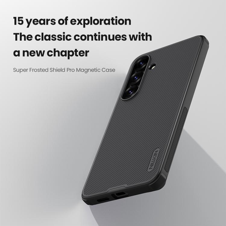 For Samsung Galaxy S25+ 5G NILLKIN Frosted Shield Pro Magnetic Phone Case(Black) by NILLKIN