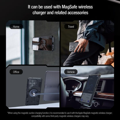 For Samsung Galaxy S25 Ultra 5G NILLKIN Black Rhino Prop MagSafe Magnetic PC Phone Case(Black) by NILLKIN