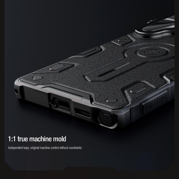 For Samsung Galaxy S25 Ultra 5G NILLKIN Black Rhino Prop MagSafe Magnetic PC Phone Case(Black) by NILLKIN