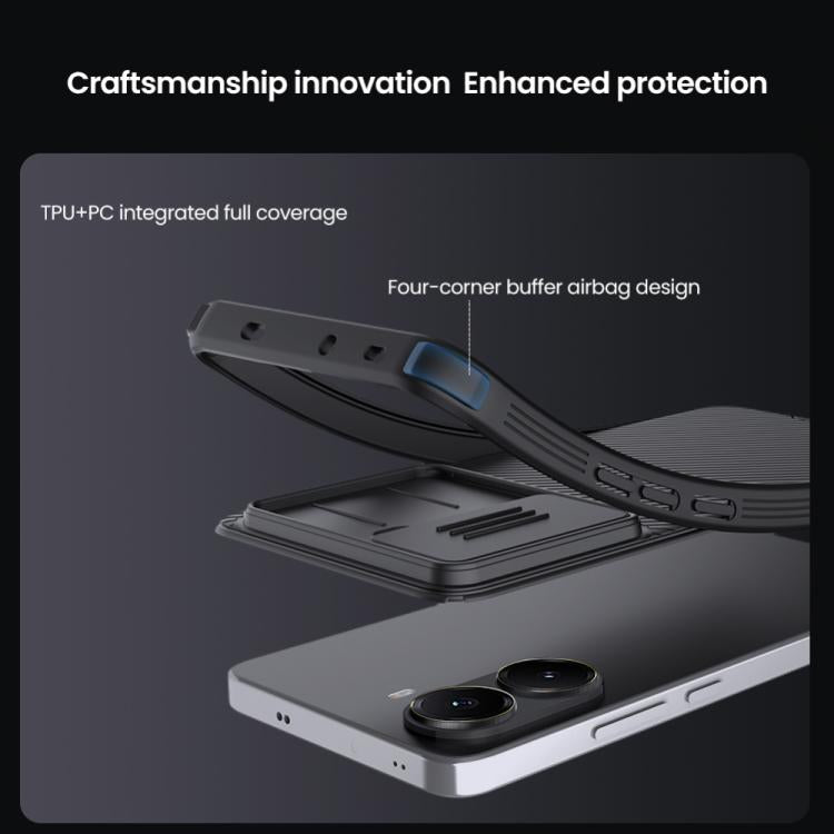 For Xiaomi Poco X7 Pro NILLKIN CamShield Pro Magnetic PC Phone Case(Black) by NILLKIN