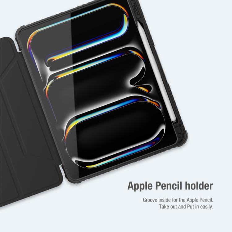 For iPad Air 11 2024 / 2025 NILLKIN Bumper Pro Folding Style Tablet Leather Case(Black) by NILLKIN