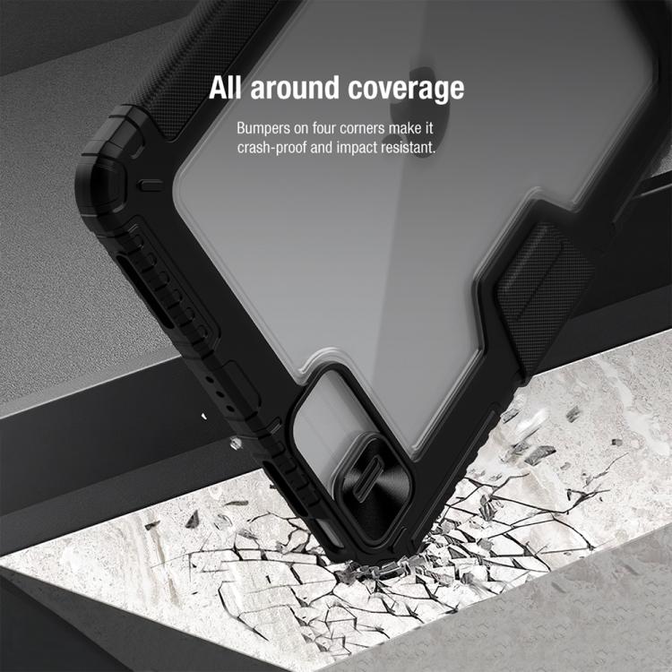 For iPad Air 11 2024 / 2025 NILLKIN Bumper Pro Folding Style Tablet Leather Case(Black) by NILLKIN