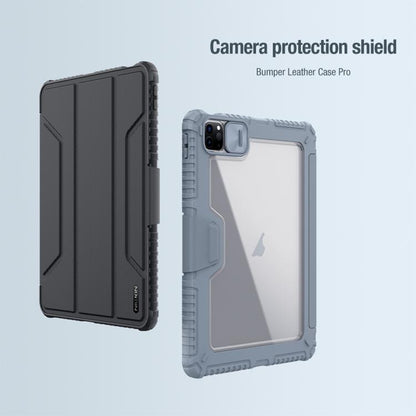 For iPad Air 11 2024 / 2025 NILLKIN Bumper Pro Folding Style Tablet Leather Case(Grey) by NILLKIN