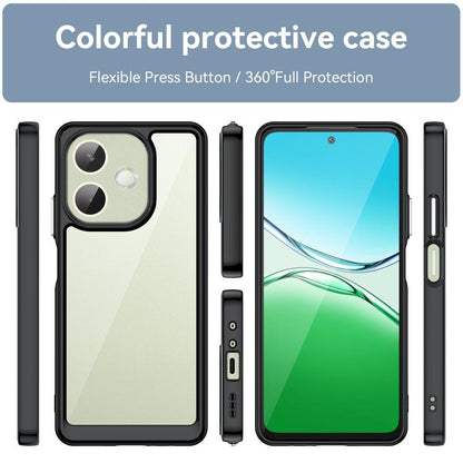 For OPPO A5 Pro 5G Global Colorful Series Acrylic Hybrid TPU Phone Case(Black) by bashfashion