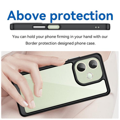 For OPPO A5 Pro 5G Global Colorful Series Acrylic Hybrid TPU Phone Case(Black) by bashfashion