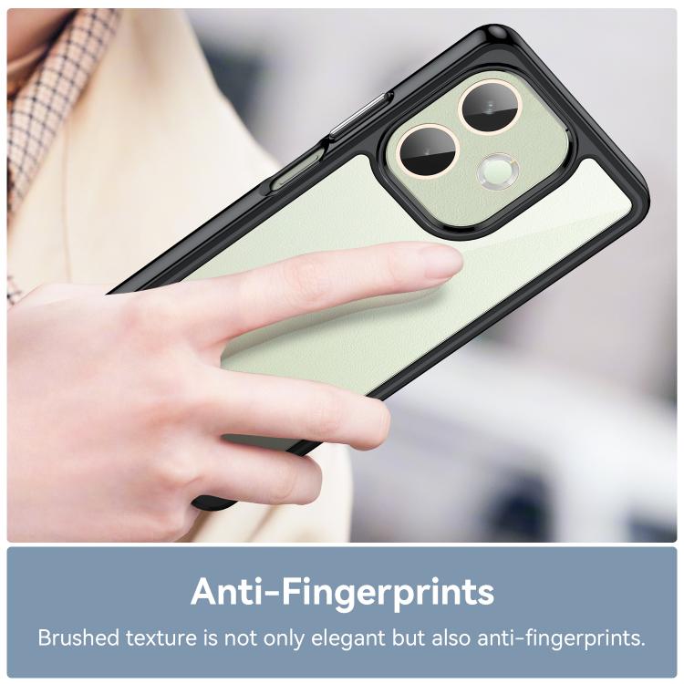 For OPPO A5 Pro 5G Global Colorful Series Acrylic Hybrid TPU Phone Case(Black) by bashfashion