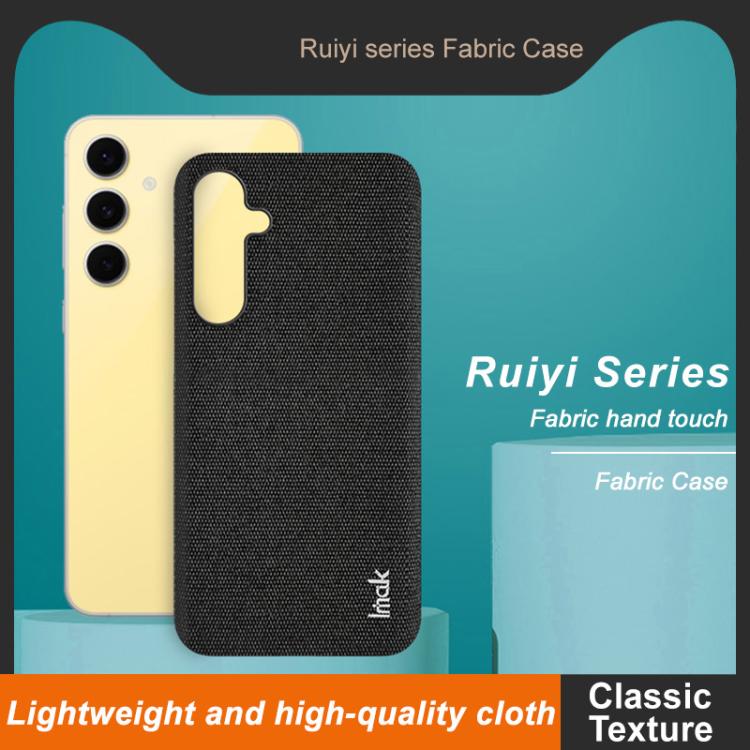 For Samsung Galaxy S24 FE 5G imak Ruiyi Series Cloth Texture PU + PC Phone Case(Black) by imak