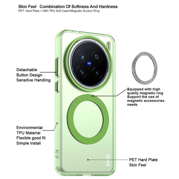 For vivo X200 Pro IMAK Candy Series Shockproof MagSafe Phone Case(Orange) by imak