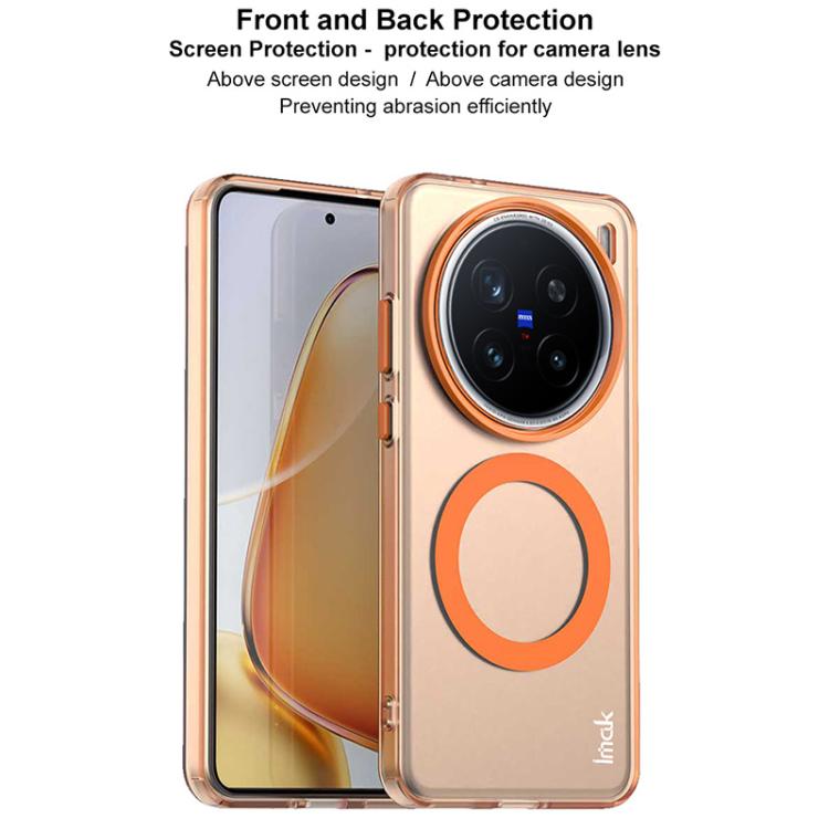 For vivo X200 Pro IMAK Candy Series Shockproof MagSafe Phone Case(Orange) by imak