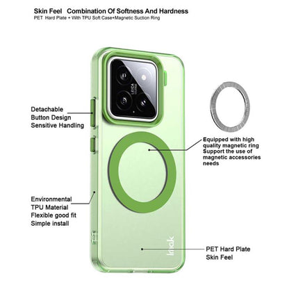 For Xiaomi 15 IMAK Candy Series Shockproof MagSafe Phone Case(Green) by imak