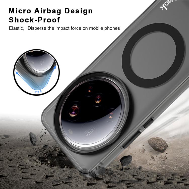 For Xiaomi 15 Ultra IMAK Candy Series Shockproof MagSafe Phone Case(Black) by imak