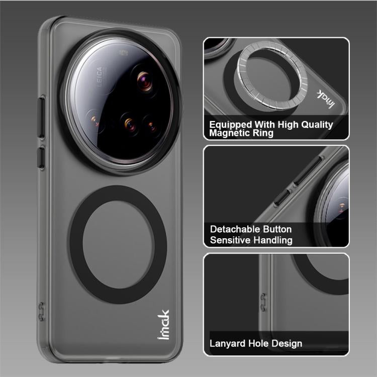 For Xiaomi 15 Ultra IMAK Candy Series Shockproof MagSafe Phone Case(Black) by imak