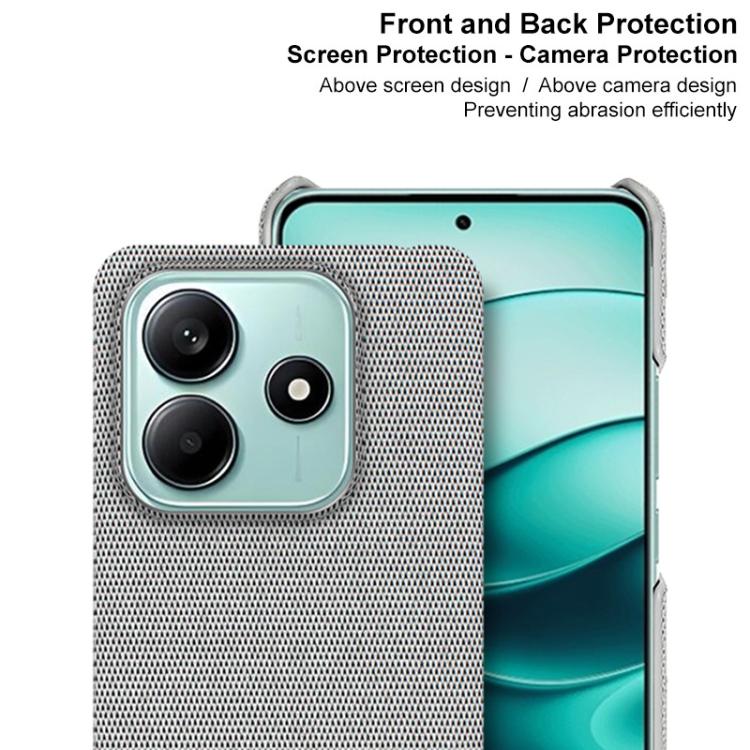 For Redmi Note 14 5G Global imak Ruiyi Series Cloth Texture PU + PC Phone Case(Black) by imak