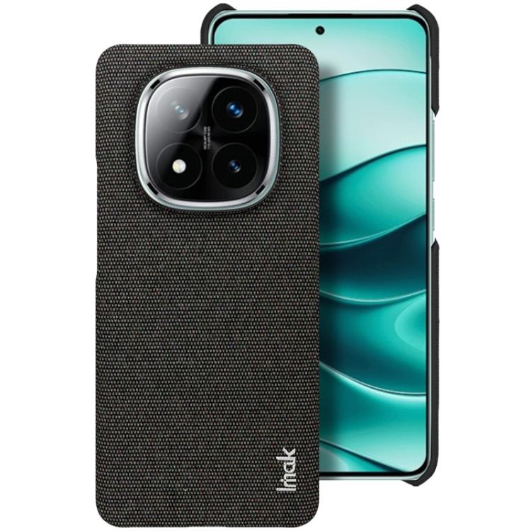 For Redmi Note 14 Pro+ 5G imak Ruiyi Series Cloth Texture PU + PC Phone Case(Black) by imak