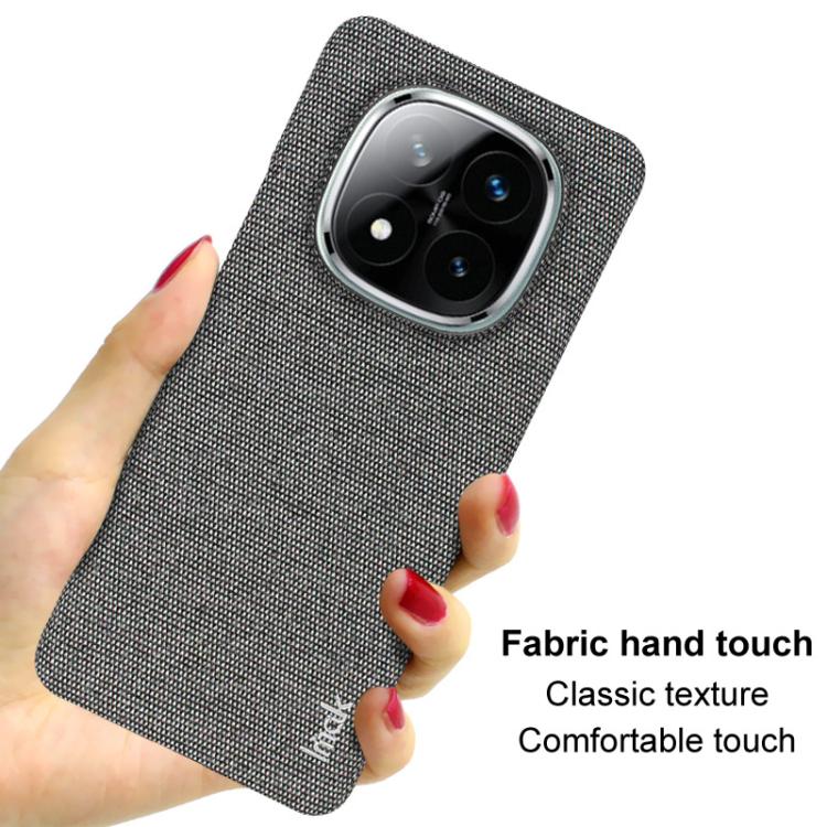 For Redmi Note 14 Pro+ 5G imak Ruiyi Series Cloth Texture PU + PC Phone Case(Black) by imak