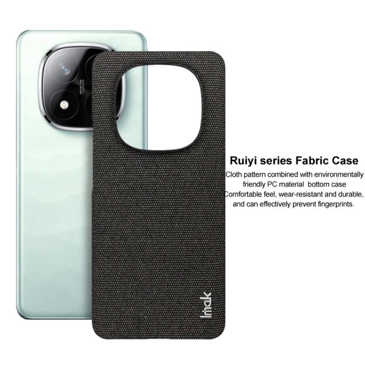 For Redmi Note 14 Pro+ 5G imak Ruiyi Series Cloth Texture PU + PC Phone Case(Black) by imak