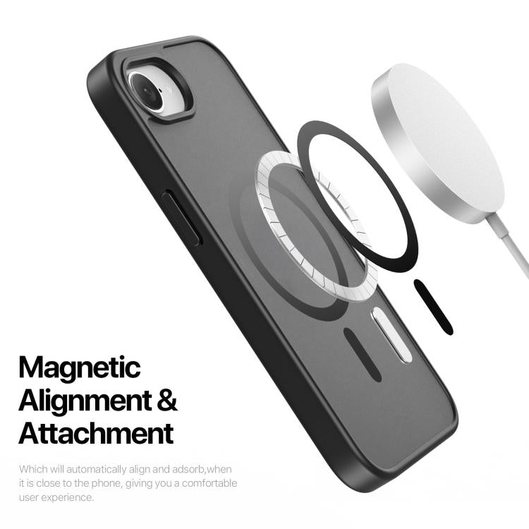 For iPhone 16e DUX DUCIS Yind Series MagSafe TPU Hybrid PC Phone Case(Black) by DUX DUCIS