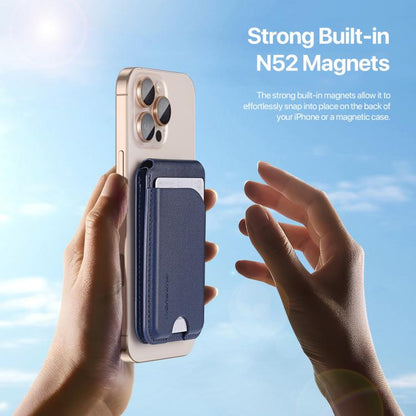 DUX DUCIS Neva Series MagSafe Magnetic Holder Card Bag(Blue) by DUX DUCIS