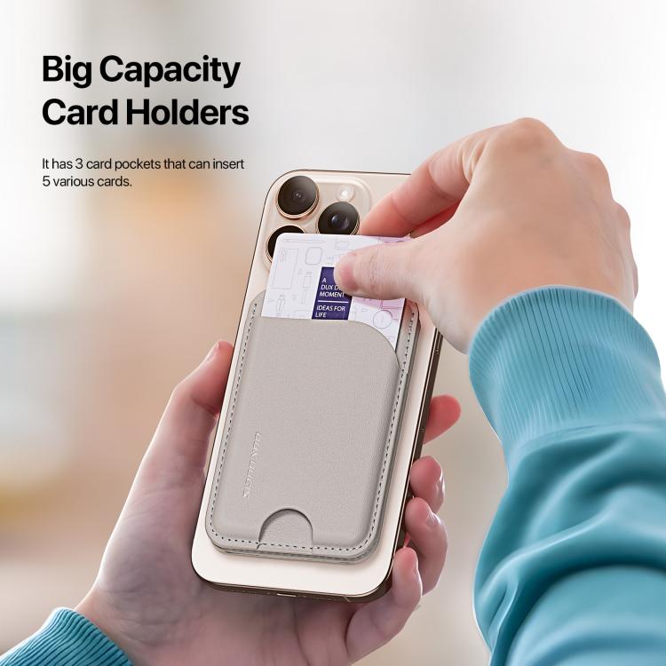 DUX DUCIS Neva Series MagSafe Magnetic Holder Card Bag(Grey) by DUX DUCIS