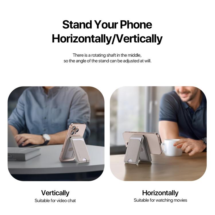 DUX DUCIS Neva Series MagSafe Magnetic Holder Card Bag(Grey) by DUX DUCIS