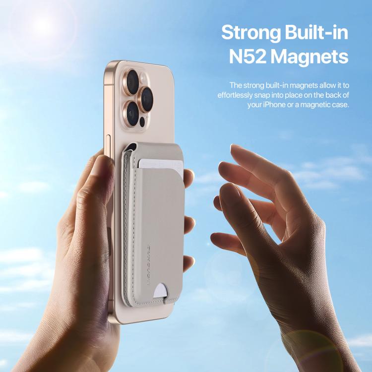 DUX DUCIS Neva Series MagSafe Magnetic Holder Card Bag(Grey) by DUX DUCIS