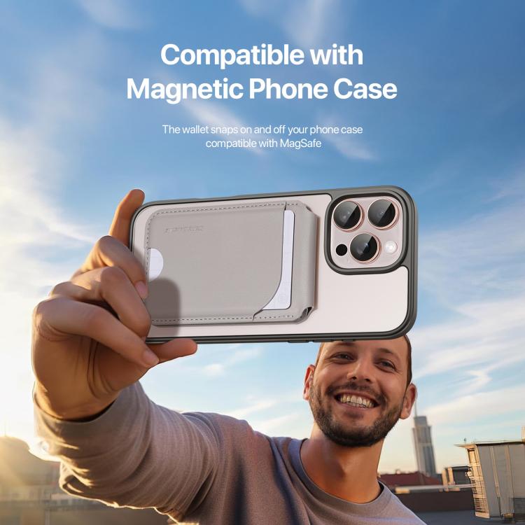 DUX DUCIS Neva Series MagSafe Magnetic Holder Card Bag(Grey) by DUX DUCIS