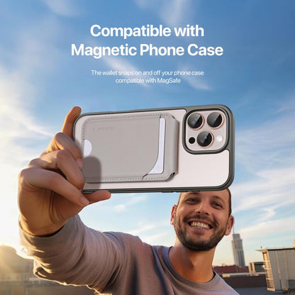 DUX DUCIS Neva Series MagSafe Magnetic Holder Card Bag(Grey) by DUX DUCIS