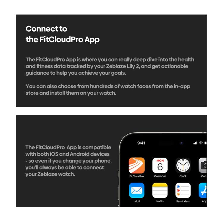 Zeblaze Lily 2 1.2 inch Screen Haute & Healthy Lady Smart Watch(Stardust Silver) by Zeblaze